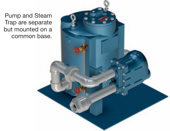 Non-Electric Condensate Return Pump – Pump-Trap Combination, WPT Series with External Steam Trap by Watson McDaniel