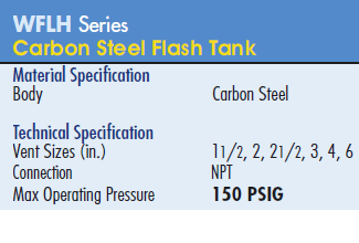 WFLH Flash Steam Recovery Vessels